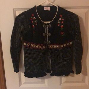 Hanna Andersson girls sweater size 130 Color black